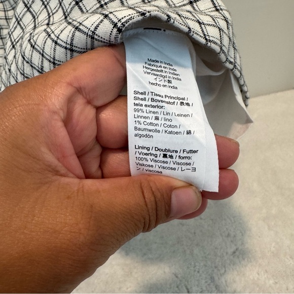 J Crew Claudia dress in plaid linen size L - Picture 5 of 10